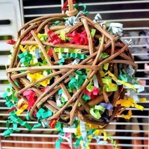 Schredder-Weidenkugel Weidenkugel mit ZigZag-Papier