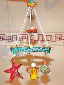 Weihnachtskranz mit Engel