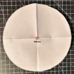 Schablone mit Mittelpunkt