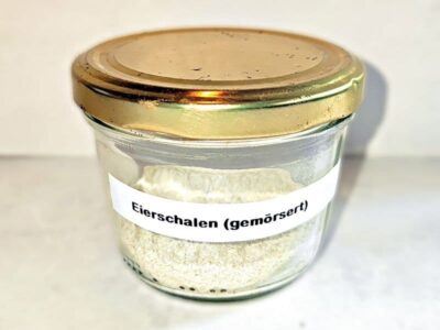 Mineralpulver aus Eierschalen