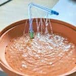 Blumentopfdusche Blumentopfdusche im Betrieb