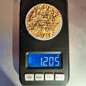 Wiegen der Grassamen